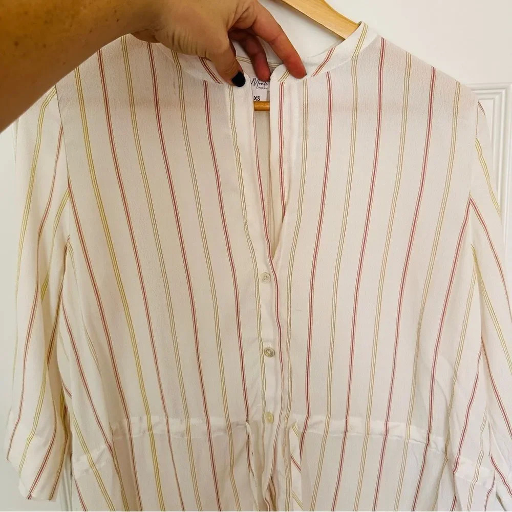 NWOT Monte the Label Striped Button Down Blouse - Picture 2 of 9